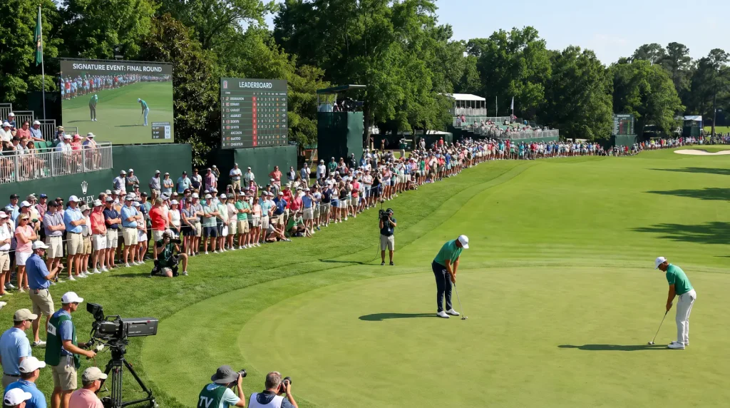 World-class golfers competing under pressure at a limited-field signature event