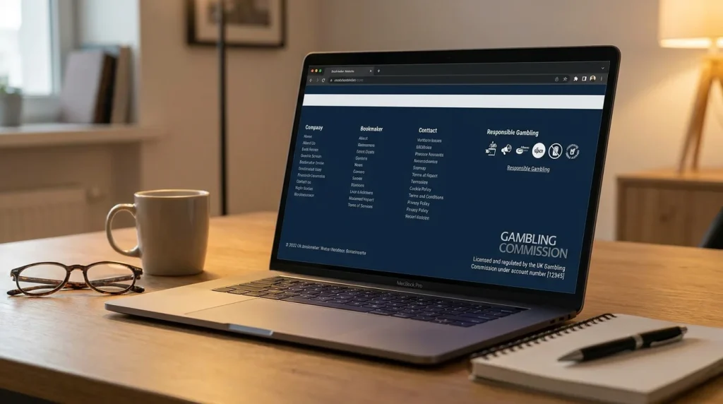UK Gambling Commission logo displayed on a regulated bookmaker website